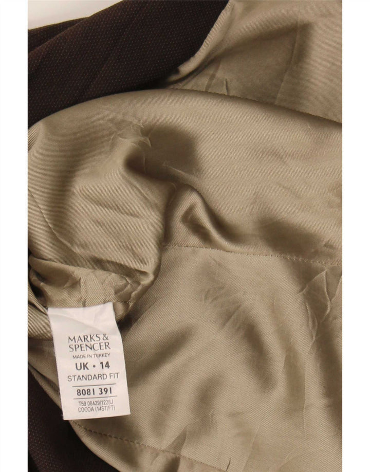 Marks & Spencer ženski sako sa 1 gumbom UK 14 Srednje smeđa