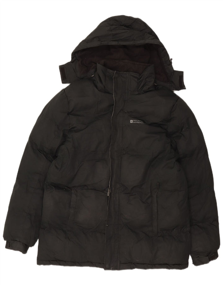 Mountain Warehouse Muška podstavljena jakna s kapuljačom UK 38 Srednji crni poliester