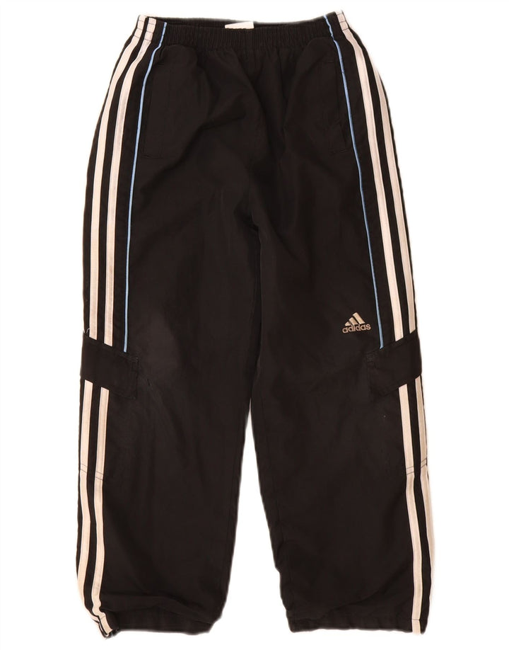 Adidas trenirka za dječake, hlače za trčanje 6-7 godina, crni poliester