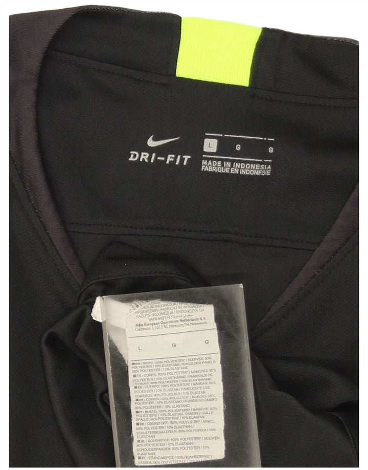 Nike Dri Fit T-Shirt majica s velikim crnim prugama od poliestera