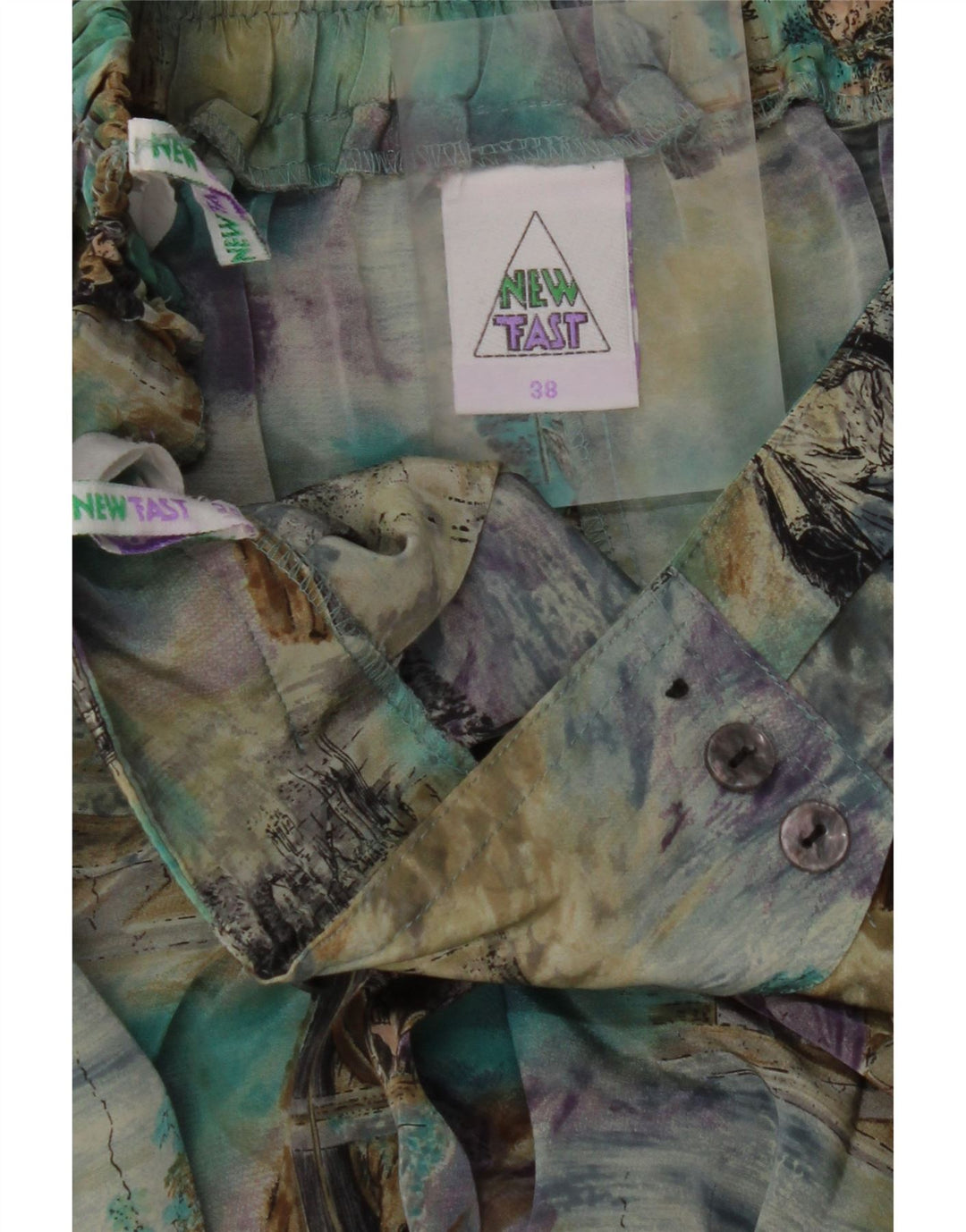 NOVA BRZA Ženska plisirana suknja EU 38 Srednja W30 Višebojni blok boja