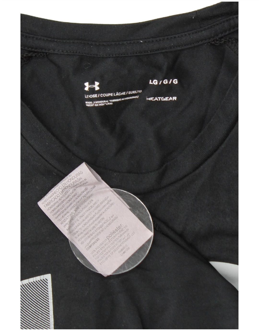 UNDER ARMOUR Muška majica kratkih rukava Heat Gear, veliki crni poliester