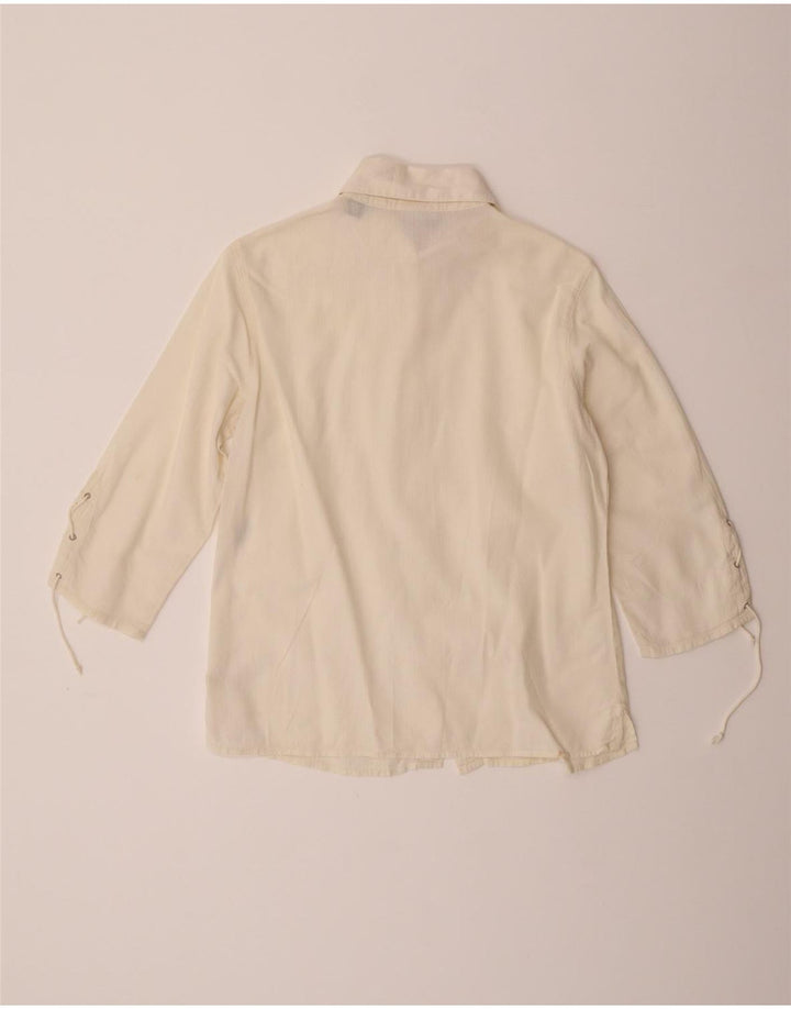 Murphy & Nye Ženska košulja s 3/4 rukavima srednje bijele boje od pamuka