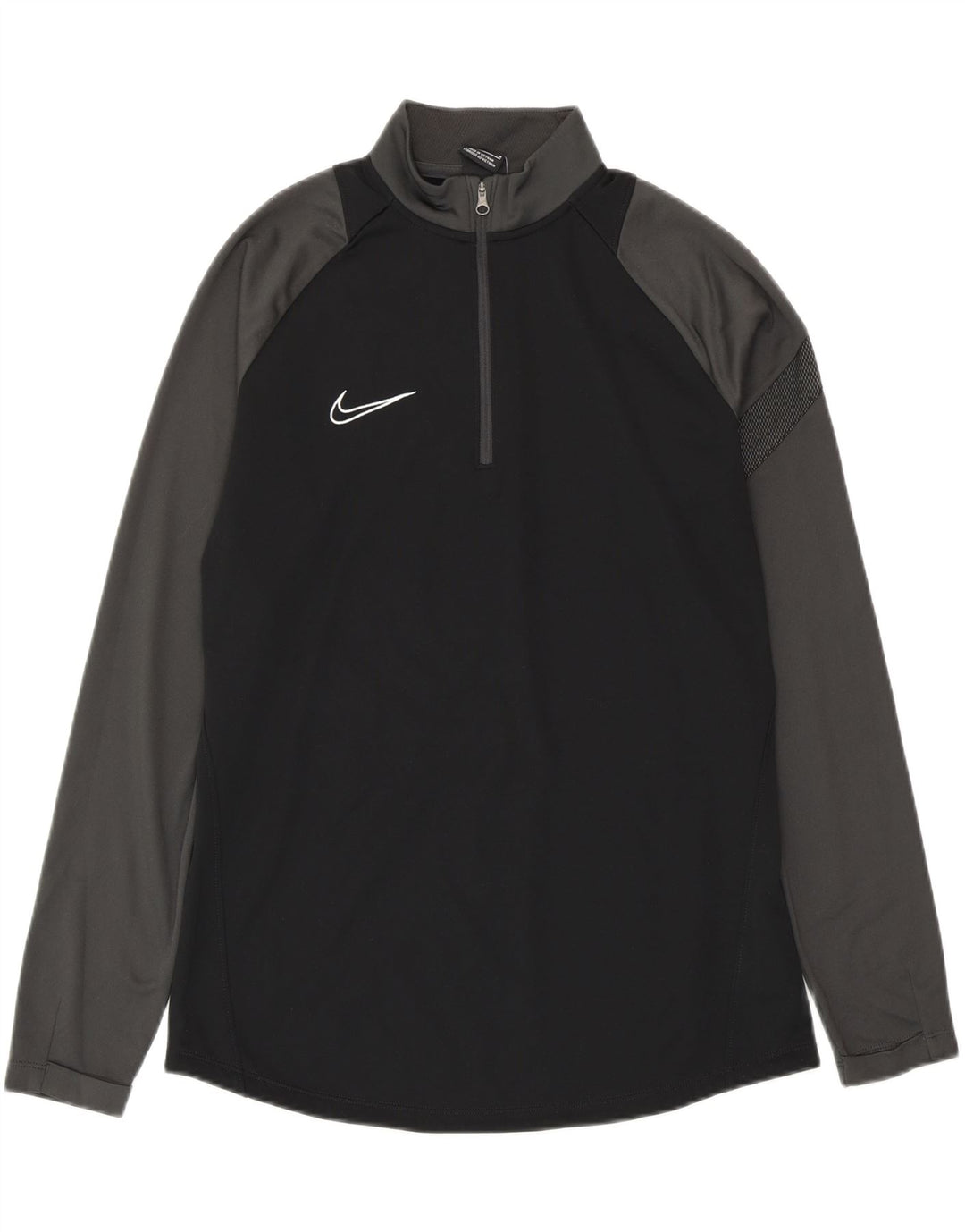 NIKE Muška pulover trenirka Dri Fit s patentnim izrezom Gornji dio srednje crne boje