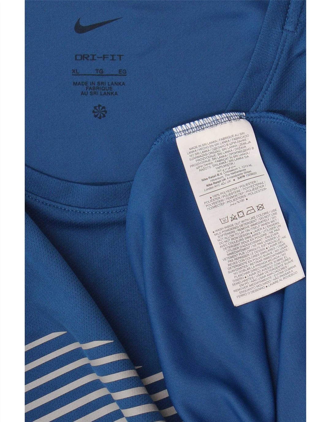 Nike Dri Fit Graphic T-Shirt Top XL plavi poliester