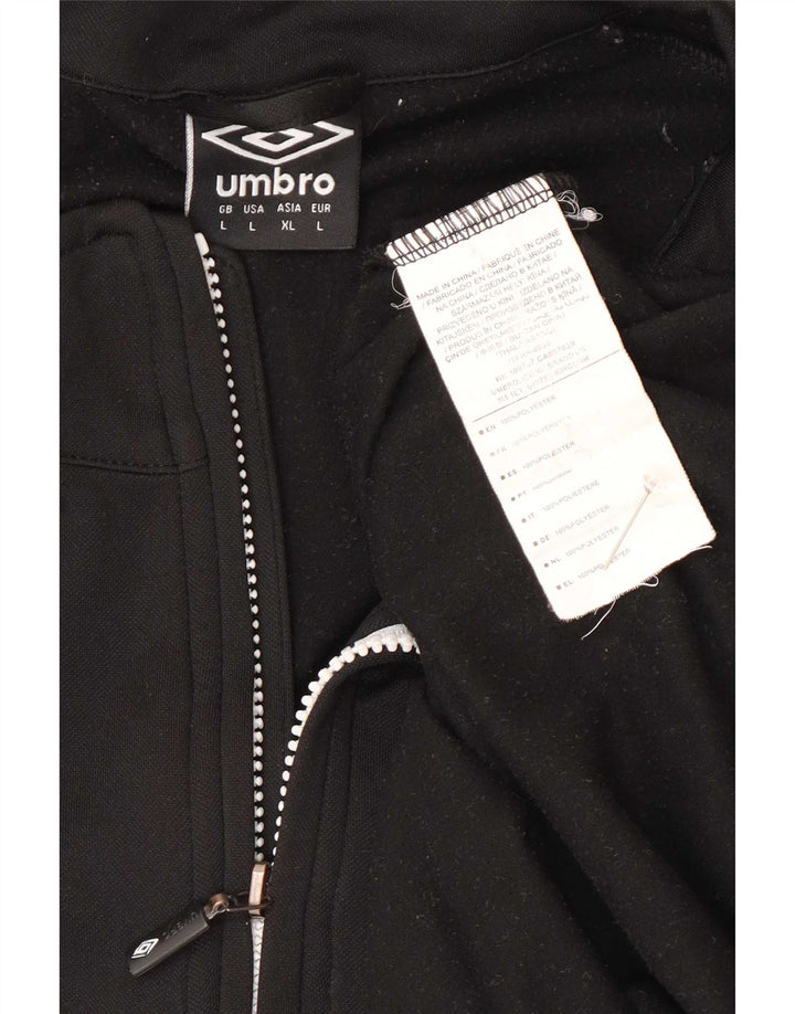 Umbro muška pulover trenirka s patentnim izrezom, veliki crni poliester