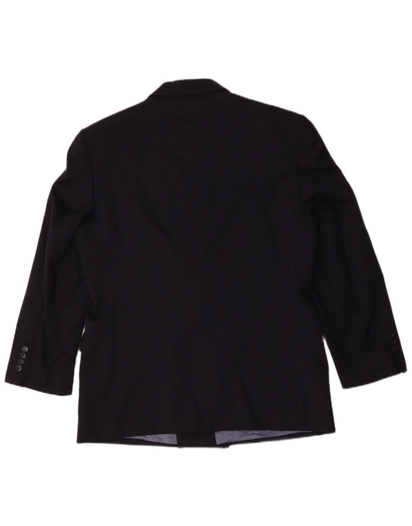 Marks & Spencer Mens Double Breasted Blazer Jacket UK 40 Medium Navy Blue