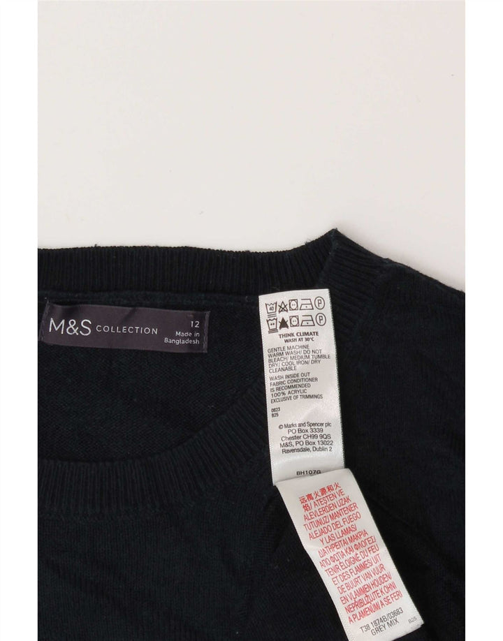 Marks & Spencer ženski džemper s okruglim izrezom UK 12 srednje siva