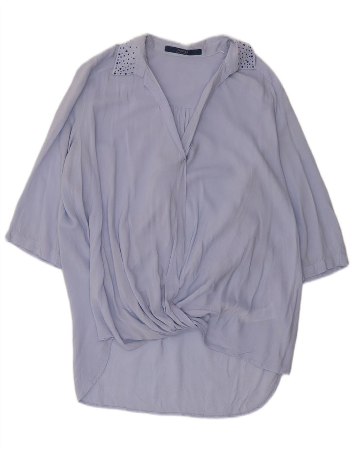 Guess ženska gornja tunika s 3/4 rukavima UK 10 Small Blue Spotted Rayon