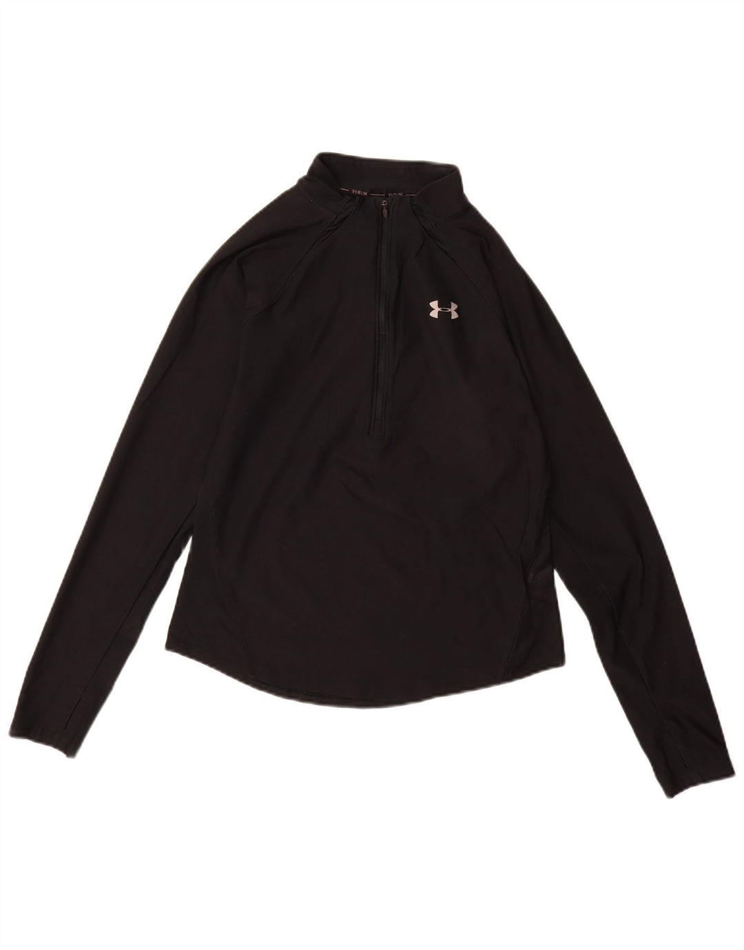 Under Armour Ženski top s dugim rukavima Heat Gear UK 10 Mali crni elastomer