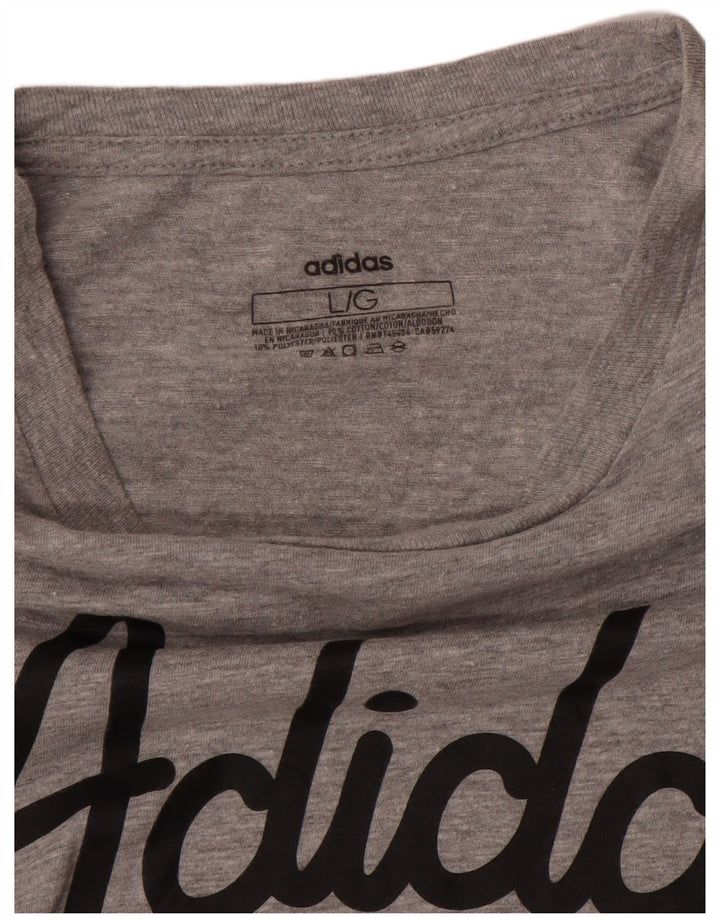 ADIDAS Ženska majica kratkih rukava s grafičkim motivima UK 16 Large Grey Flected