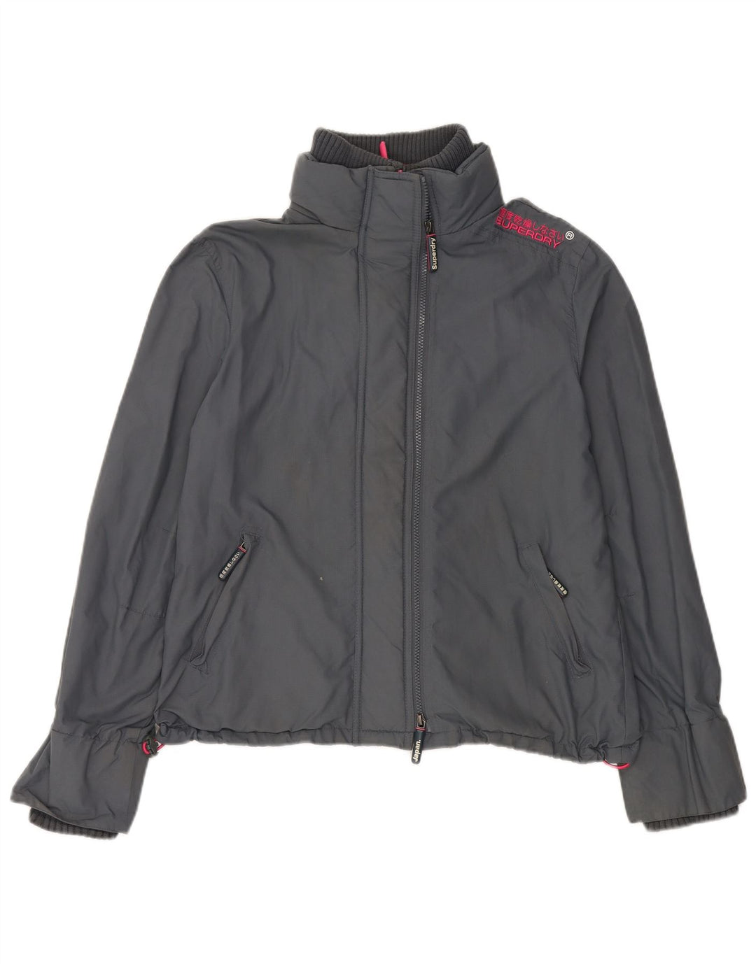 Superdry ženska kišna jakna UK 42 XL sivi najlon
