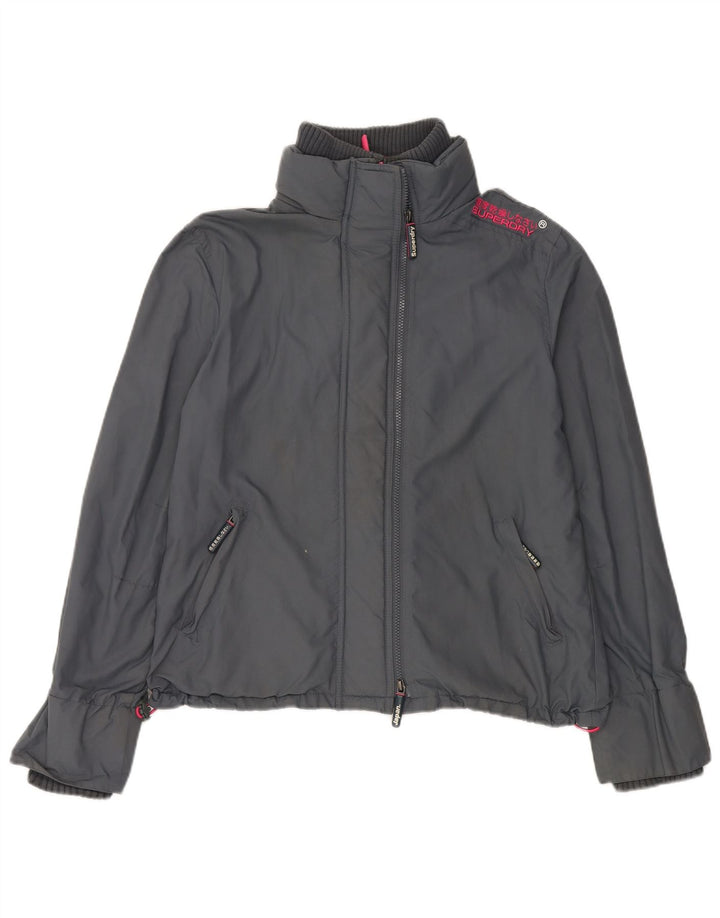 Superdry ženska kišna jakna UK 42 XL sivi najlon