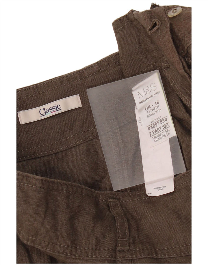 Marks & Spencer ženska lepršava suknja UK 16 Large W32 smeđe platno