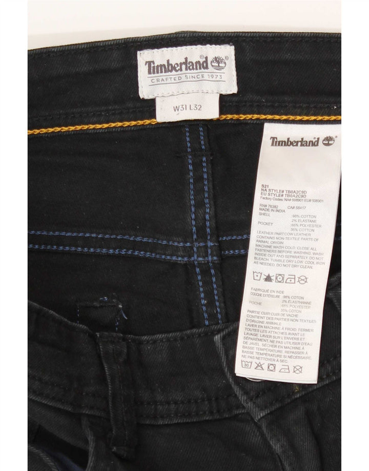 Muške uske traperice Timberland W31 L27 crni pamuk
