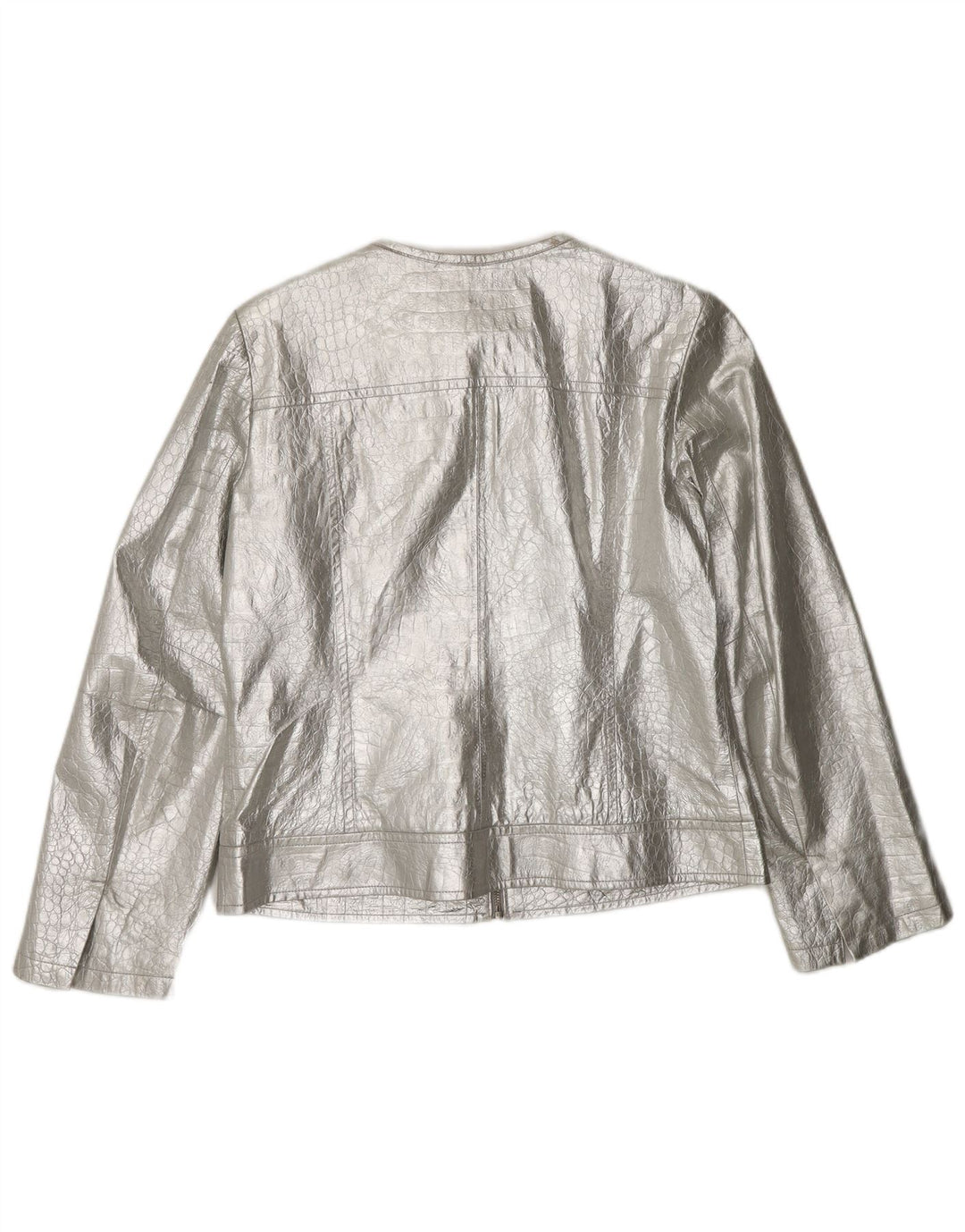 CORTEFIEL ženska kožna jakna UK 12 srednje srebrne kože