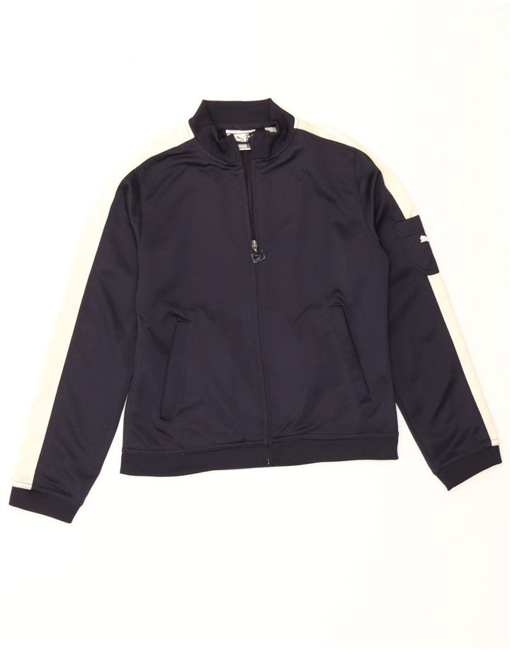 Puma ženska gornja jakna trenirke UK 10 Small Navy Blue Colourblock
