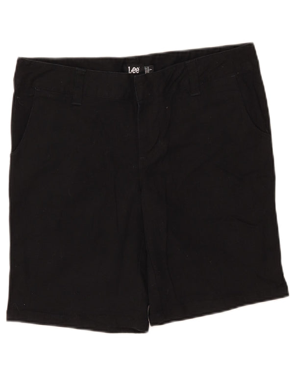 LEE Womens Chino Shorts US 7 Medium W30  Black Cotton