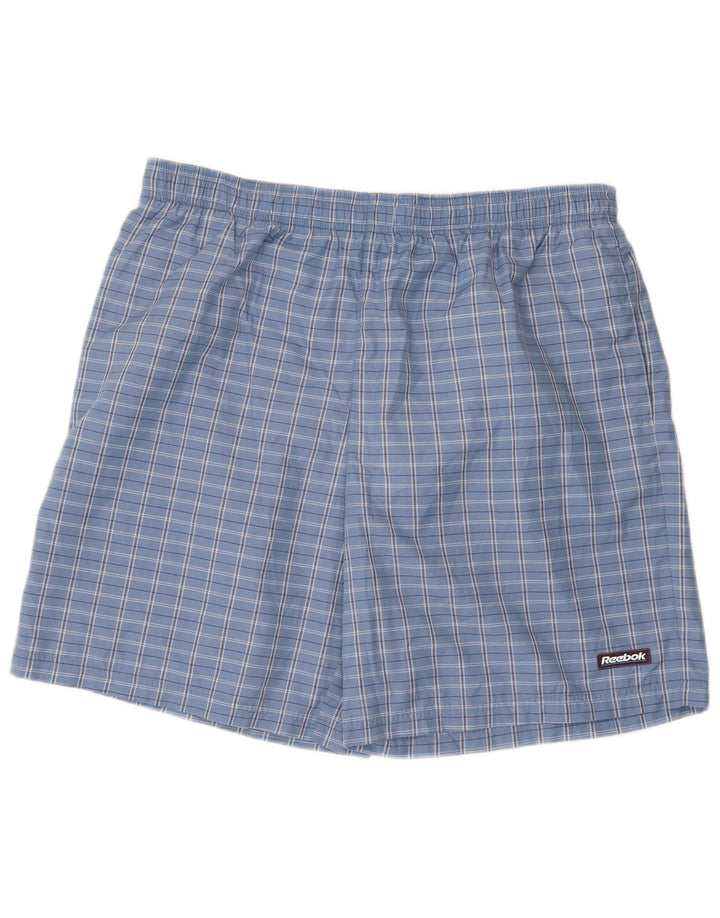 Reebok muške sportske kratke hlače 2XL plavi karirani poliester