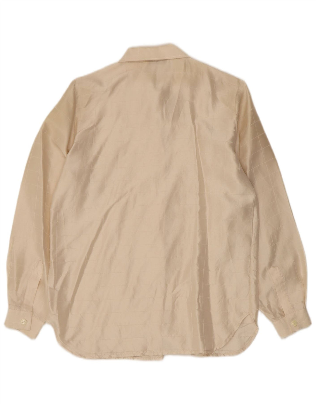 Vintage ženska košulja bluza UK 14 Srednje bež karirano