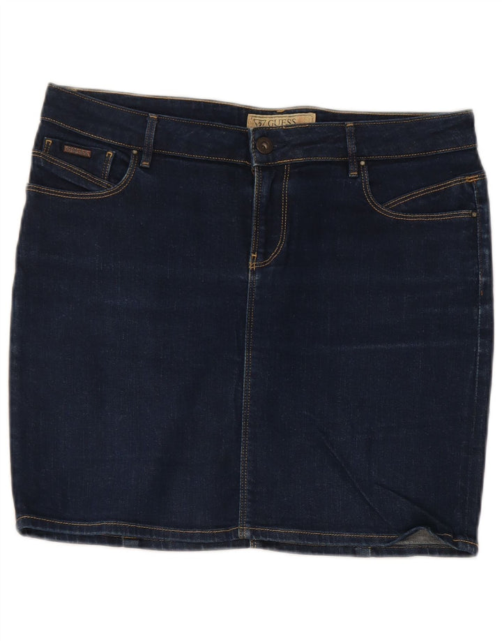 Guess ženska mini traper suknja W29 srednje plavi pamuk