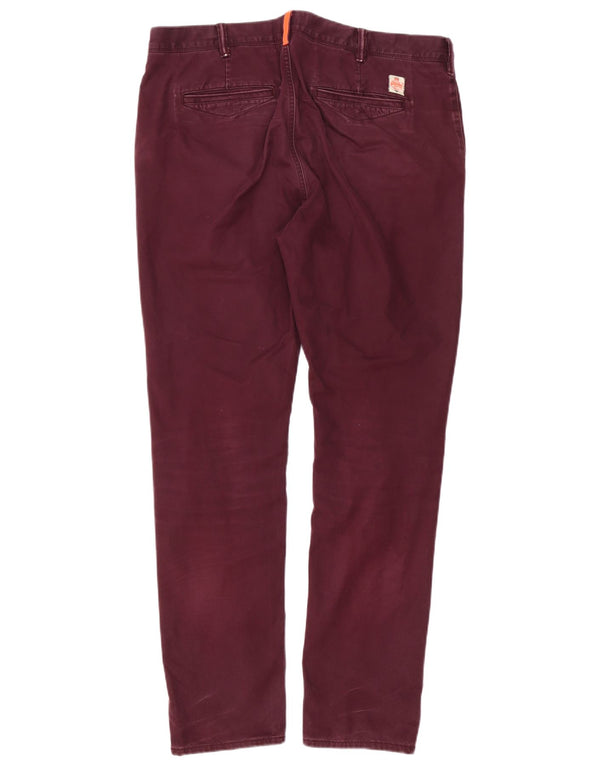 Superdry muške uske chino hlače XL W38 L32 Bordo pamuk