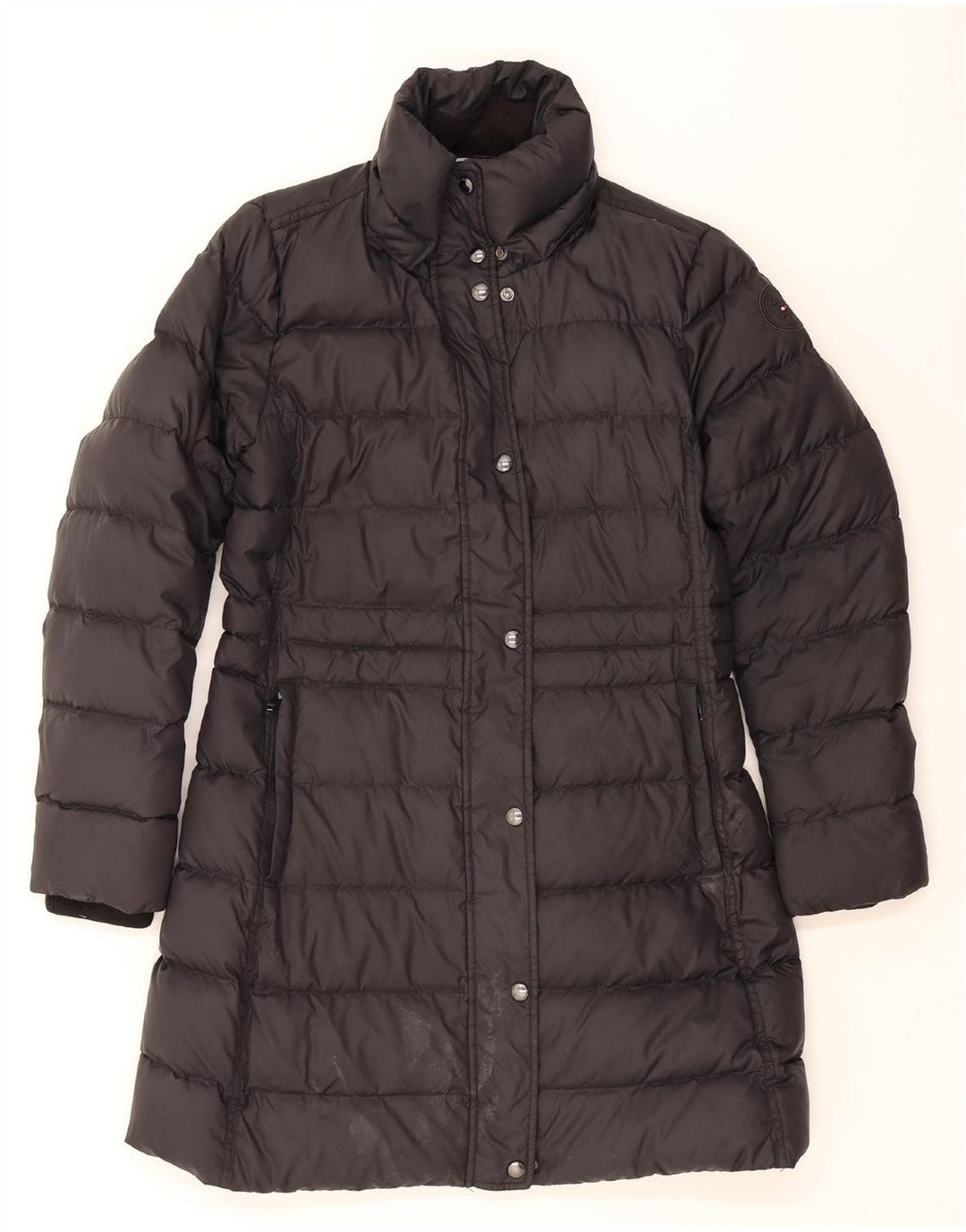 TOMMY HILFIGER Womens Padded Coat UK 14 Medium Black Polyester Vintage Tommy Hilfiger and Second-Hand Tommy Hilfiger from Messina Hembry 