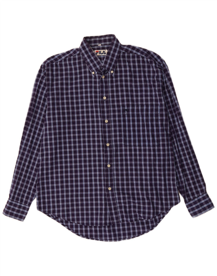 FILA muška košulja velika tamnoplava karirana pamuk