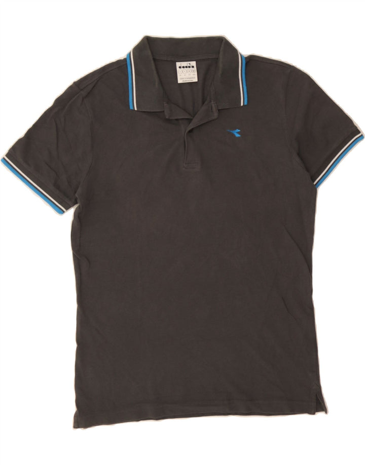 DIADORA Mens Polo Shirt Large Grey Cotton Vintage Diadora and Second-Hand Diadora from Messina Hembry 