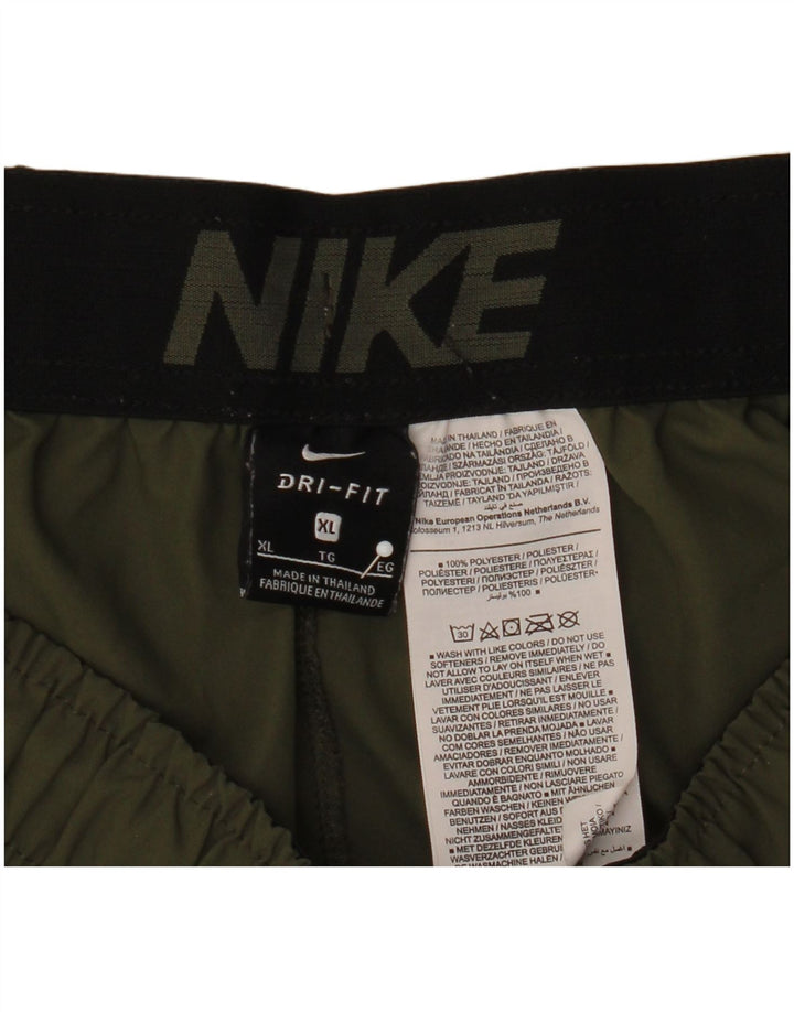 Nike muške Dri Fit grafičke sportske kratke hlače XL kaki poliester
