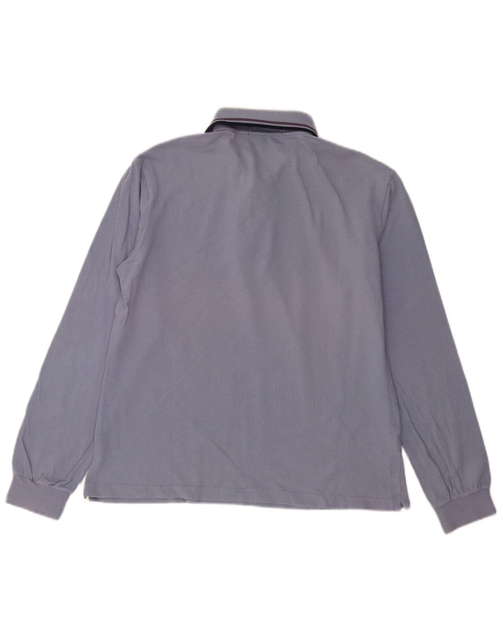 FRED PERRY Muška polo majica dugih rukava Srednje plavi pamuk