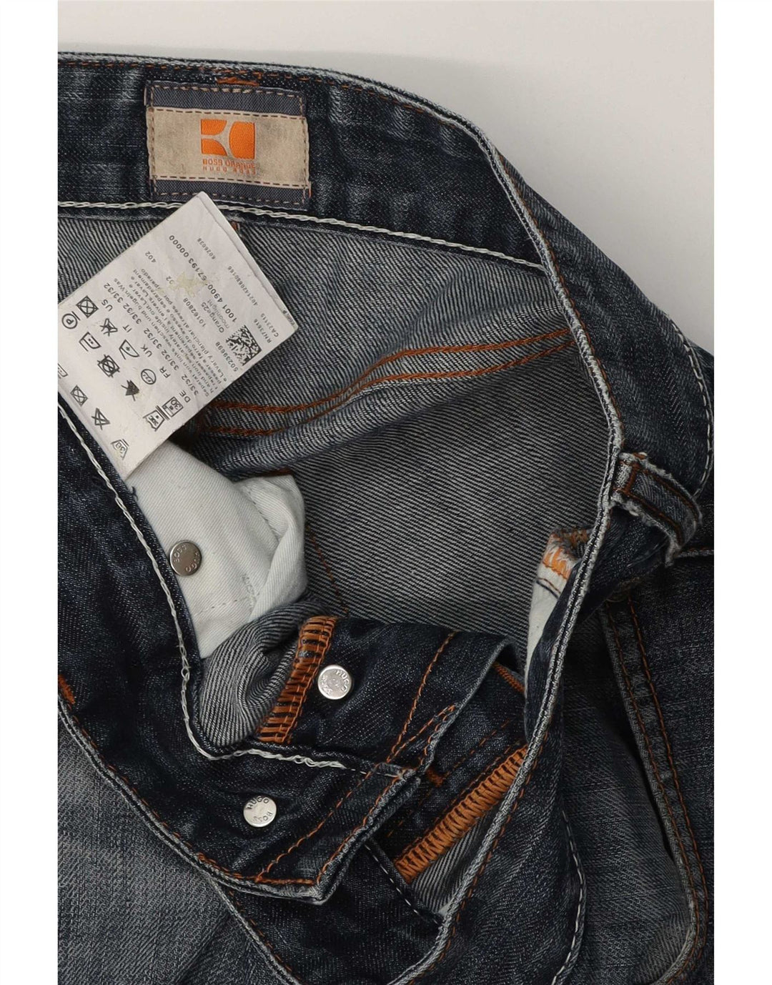 Hugo Boss muške ravne traperice W33 L32 plavi pamuk