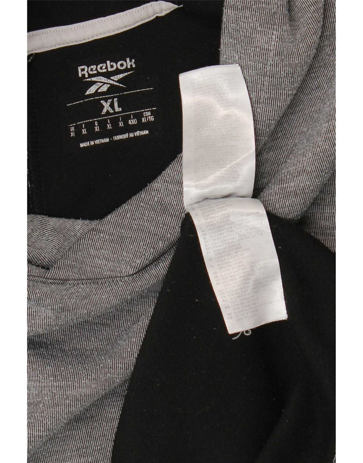 Reebok muška majica s kapuljačom XL sivi poliester u boji