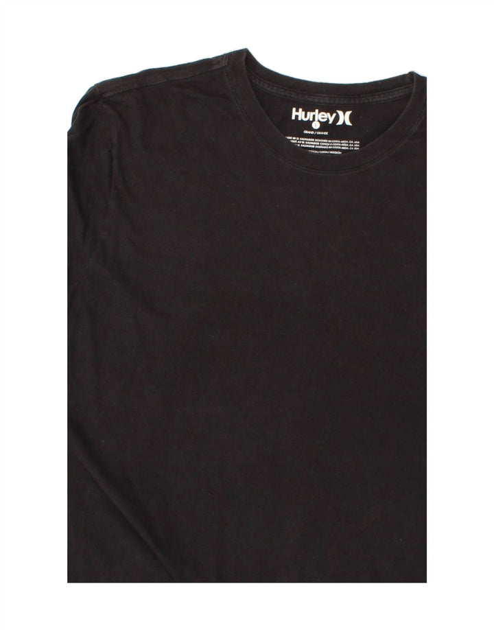HURLEY Mens T-Shirt Top Large Black Cotton Vintage Hurley and Second-Hand Hurley from Messina Hembry 