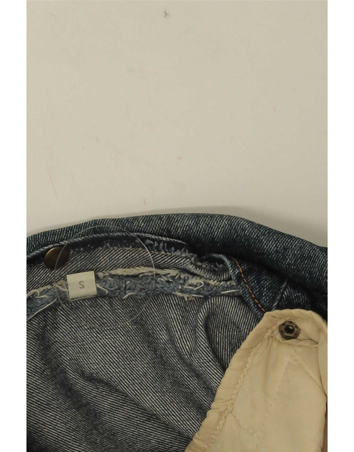 Vintage ženska prevelika traper jakna UK 10 Small Blue