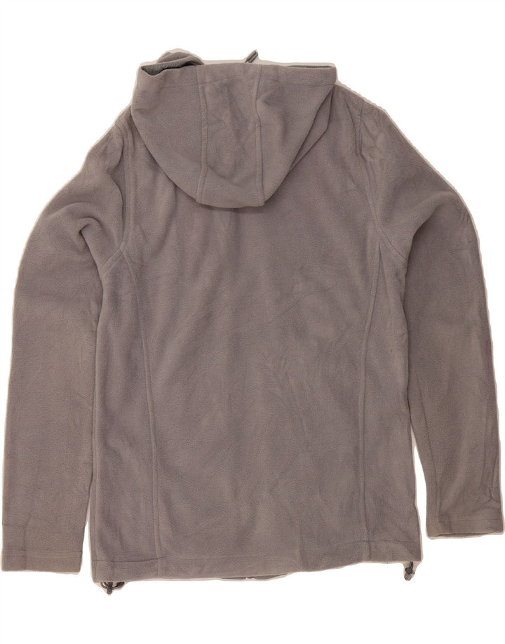 NEW BALANCE Womens Hooded Fleece Jacket UK 10 Small Grey Polyester Vintage New Balance and Second-Hand New Balance from Messina Hembry 