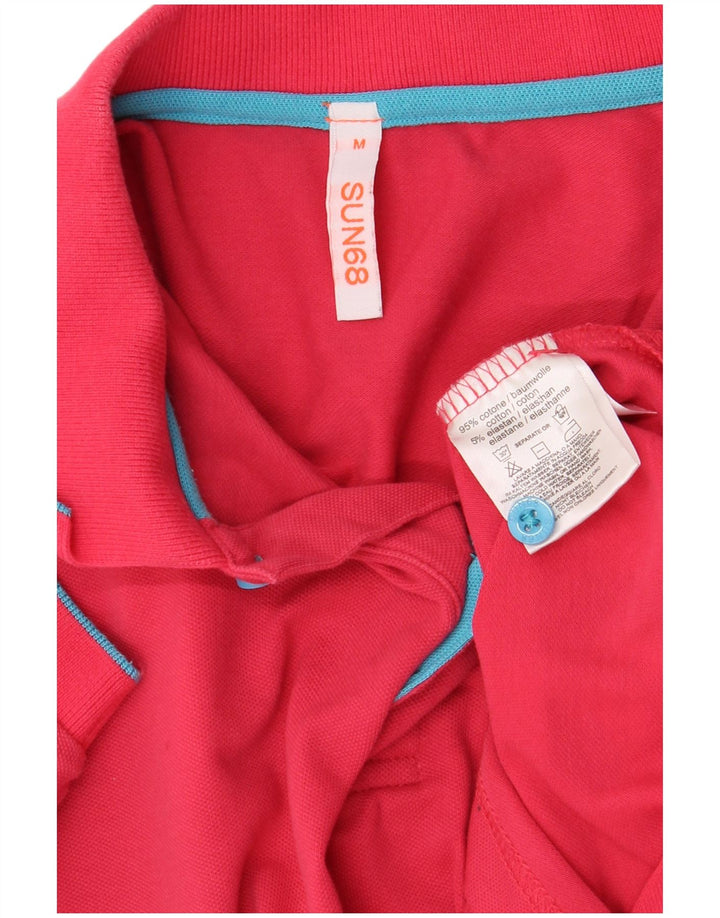 Sun68 Muška polo majica Srednje ružičasti pamuk