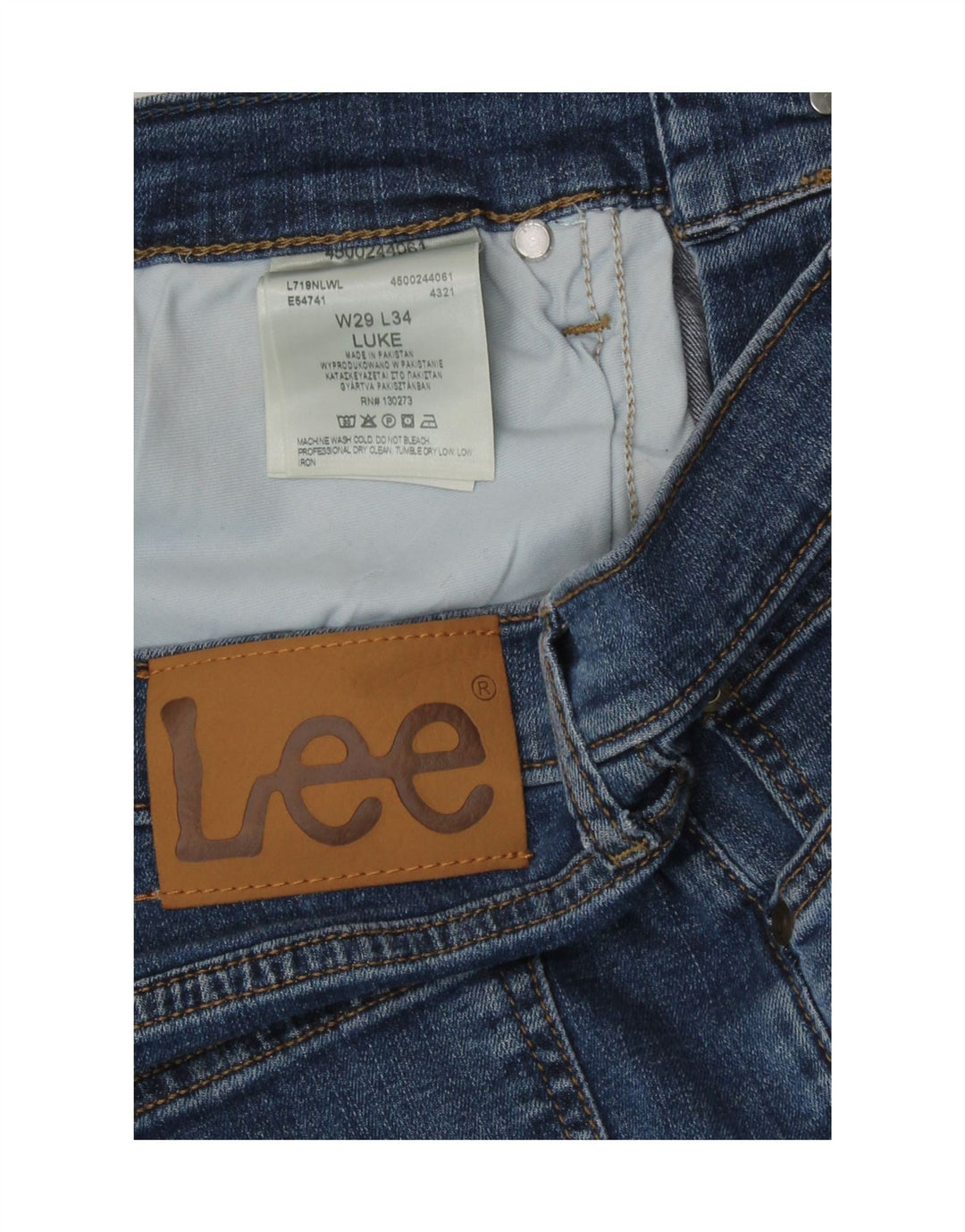 Lee Mens Luke Slim Jeans W29 L29 Plavi pamuk