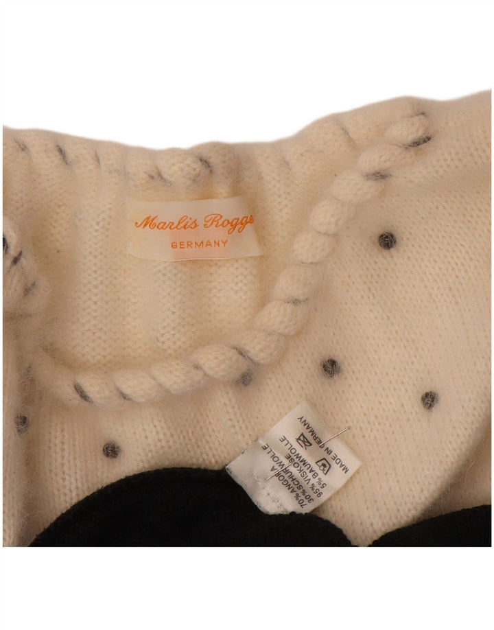 VINTAGE ženski džemper s morskim izrezom UK 14 srednje crne boje