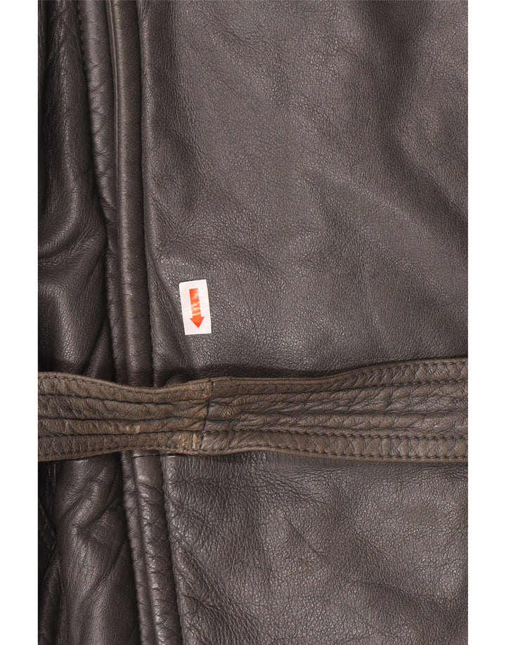 DRESSCO muški kožni kaput IT 54 2XL siva koža