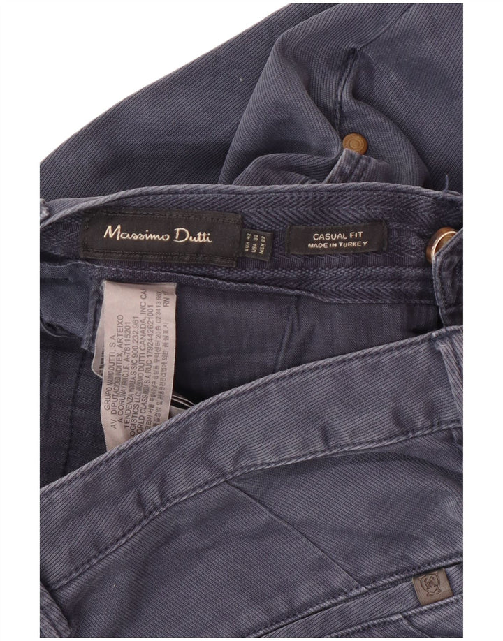 MASSIMO DUTTI Muške chino hlače EU 42 Large W32 L31 Mornarsko plave klasične