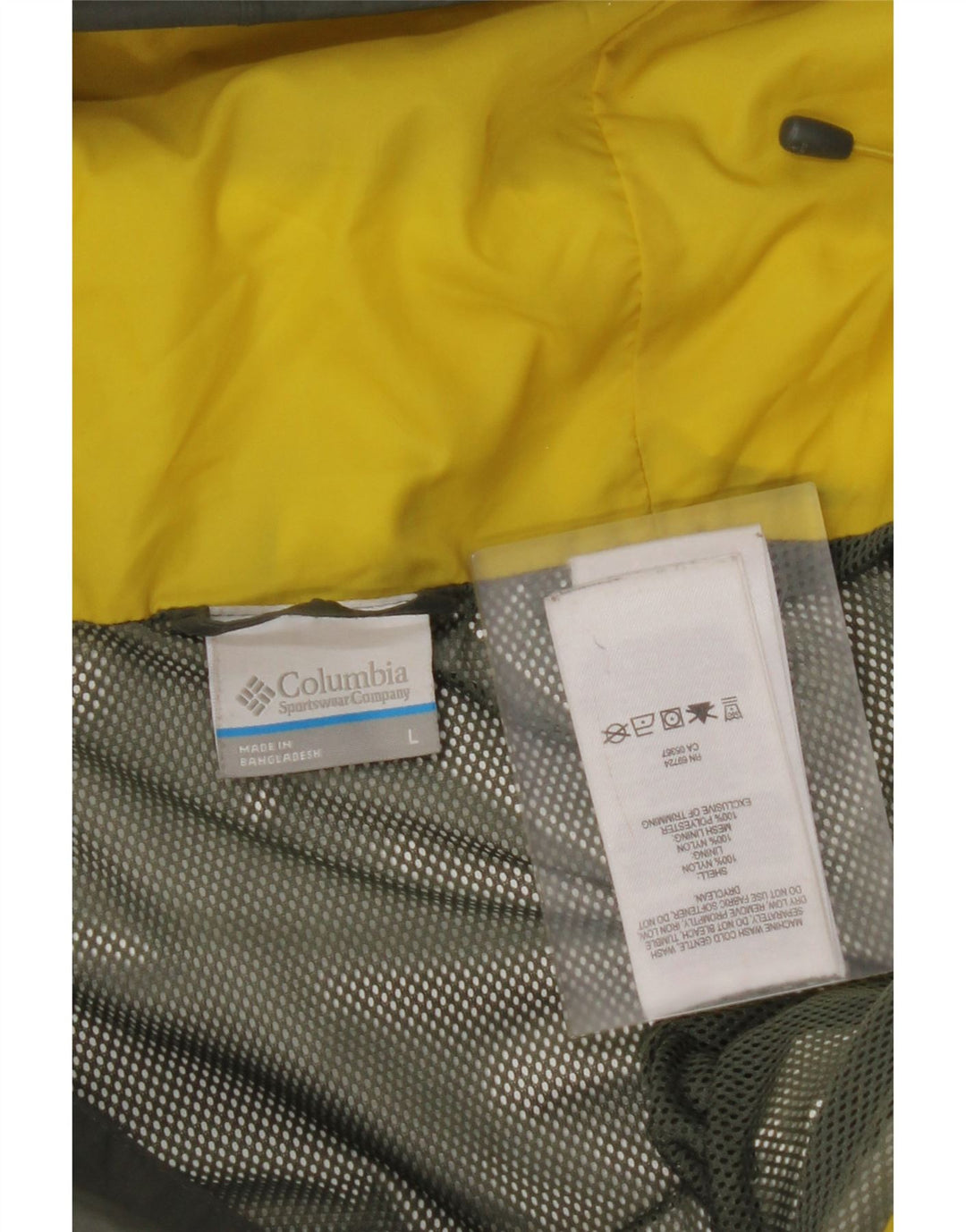 COLUMBIA Muška Omni-Tech kišna jakna s kapuljačom UK 40 Large kaki najlon