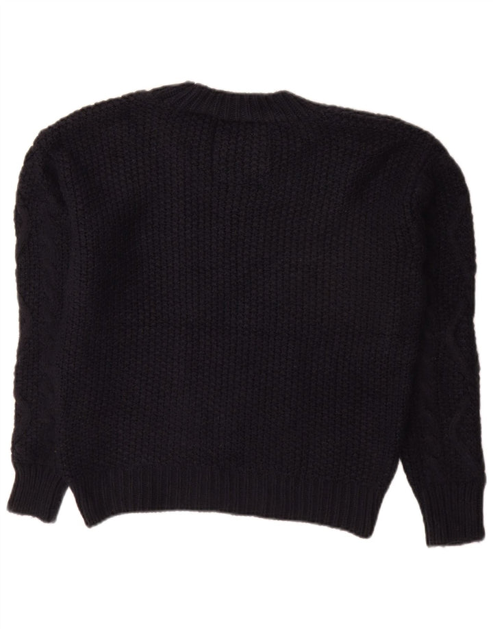 SUPERDRY ženski veliki džemper s veznim izrezom UK 8 Mali tamnoplavi