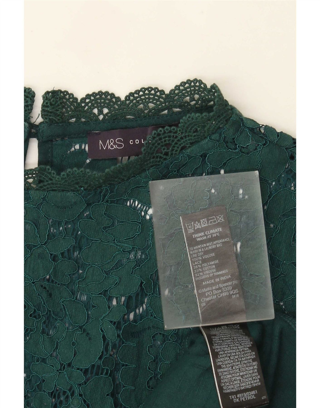 Top ženska bluza Marks & Spencer UK 22 3XL Zelena viskoza