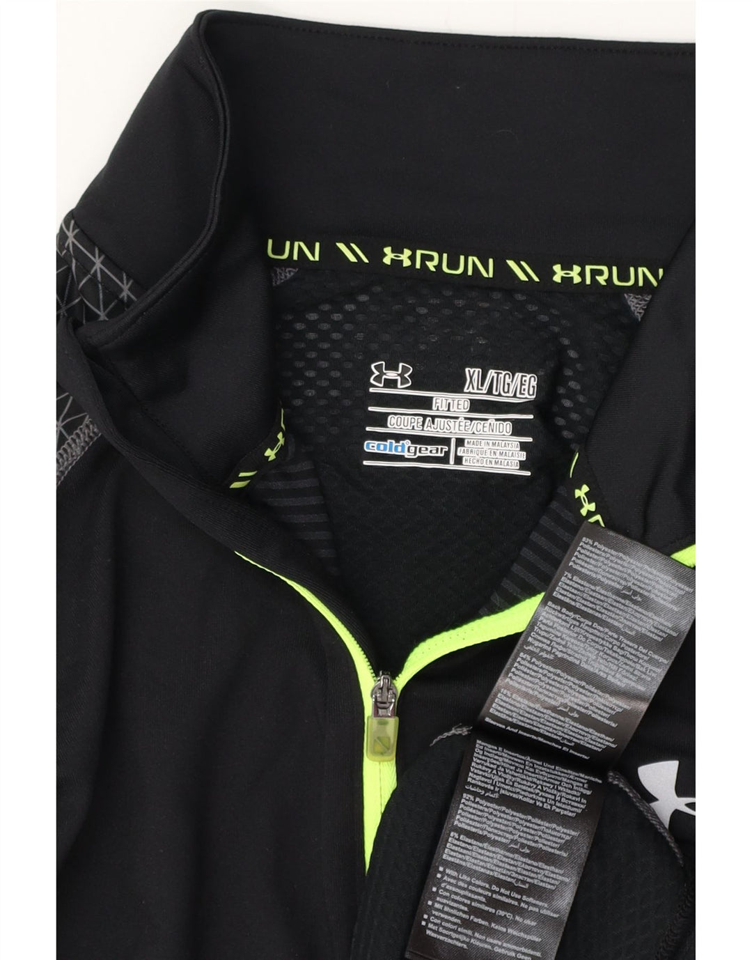 UNDER ARMOUR Gornji dio trenirke Cold Gear s patentnim izrezom XL, crni