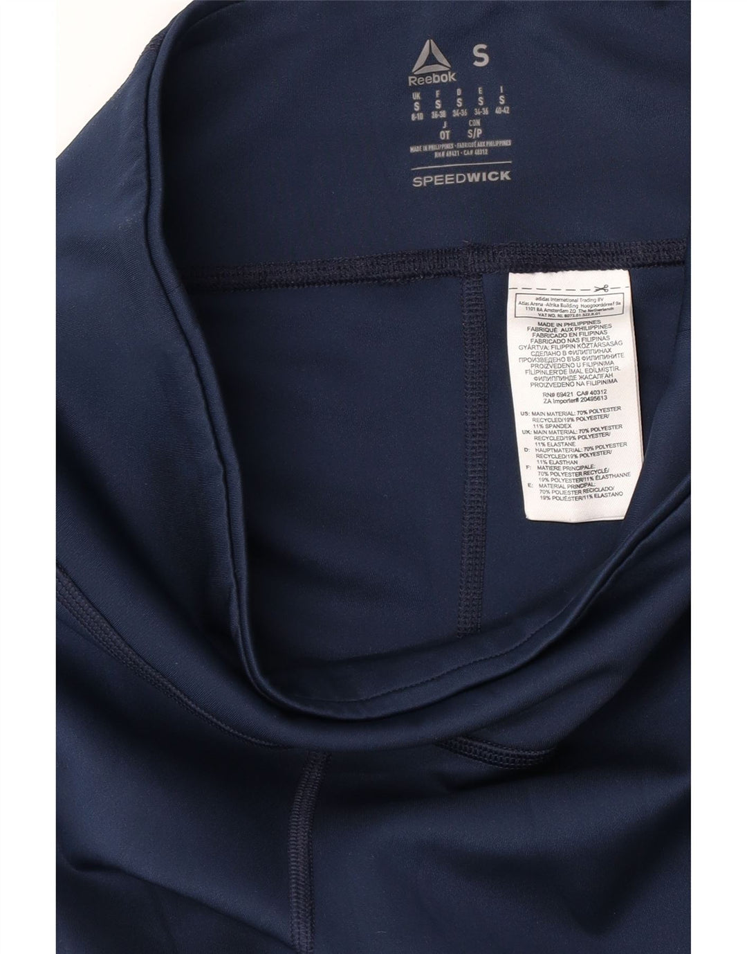 REEBOK ženske tajice UK 8/10 Male tamnoplave poliesterske