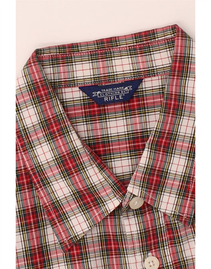 RIFLE Mens Shirt Medium Red Check Cotton Vintage Rifle and Second-Hand Rifle from Messina Hembry 