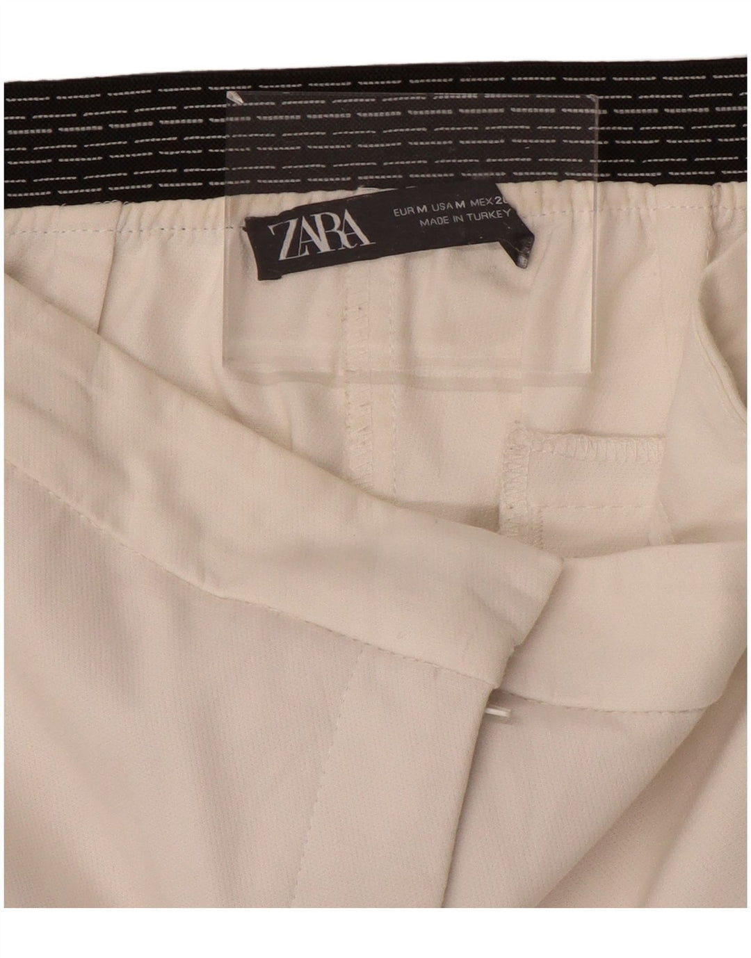 ZARA ženske ravne chino hlače srednje veličine W28 L27 bijele