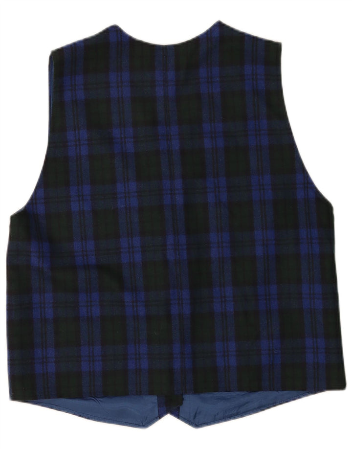 Hammerschmid ženski prsluk UK 18 XL plava karirana djevičanska vuna