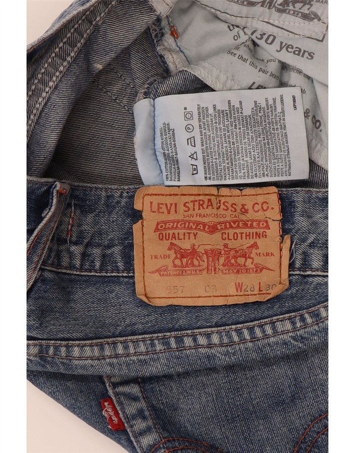 Levi's ženske 557 Bootcut traperice W28 L30 plavi pamuk